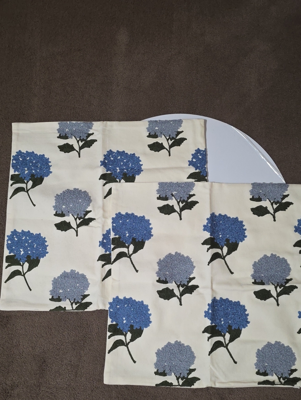 Blue Hydrangea Accent Pillow Cover - Unbranded